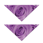 Purple Rose Print Dog Bandana