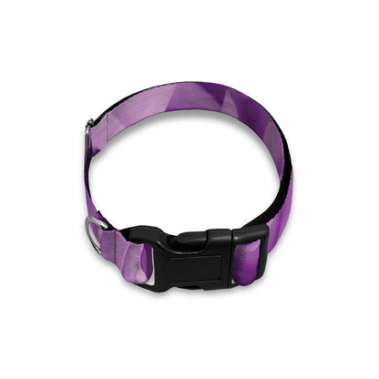 Purple Rose Print Dog Collar
