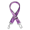 Purple Rose Print Dog Seat Belt