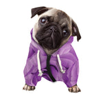 Purple Rose Print Dog Zip Up Hoodie
