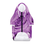 Purple Rose Print Dog Zip Up Hoodie