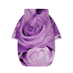 Purple Rose Print Dog Zip Up Hoodie