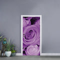 Purple Rose Print Door Sticker