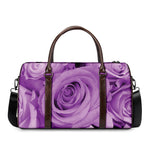 Purple Rose Print Duffle Bag