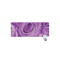 Purple Rose Print Extended Mouse Pad