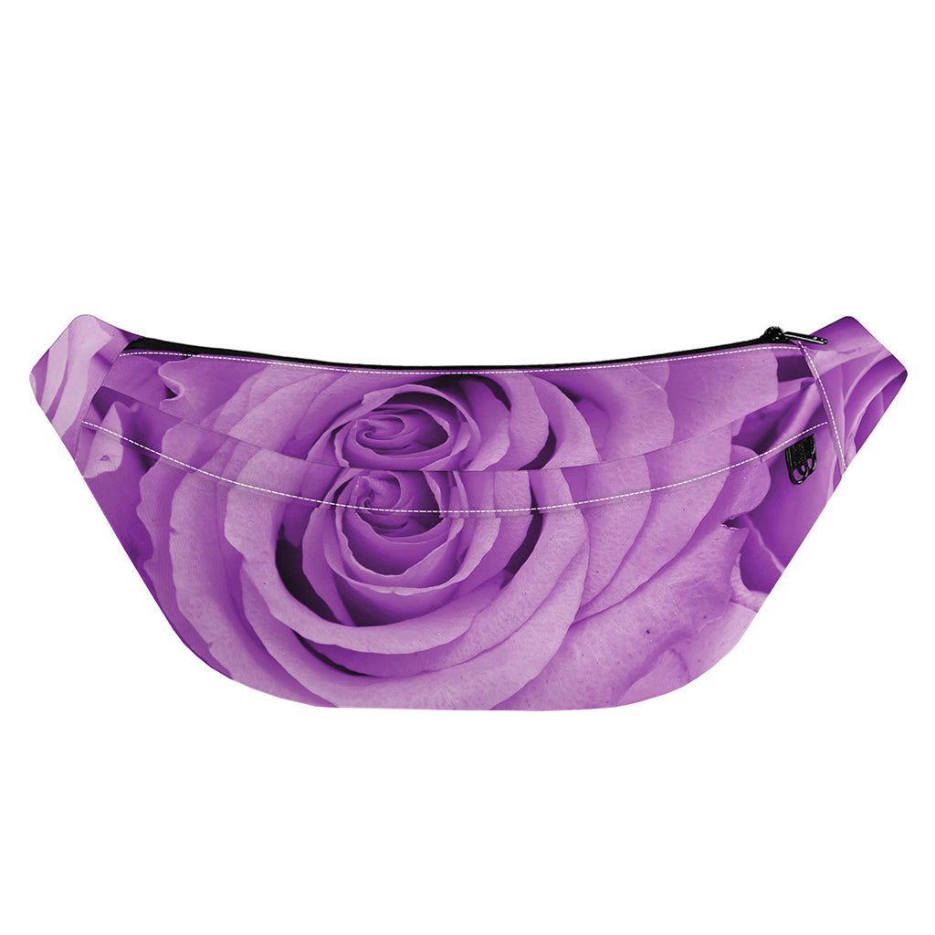 Purple Rose Print Fanny Pack