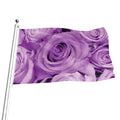 Purple Rose Print Flag