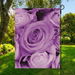 Purple Rose Print Garden Flag