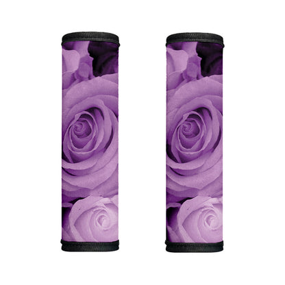 Purple Rose Print Handle Covers