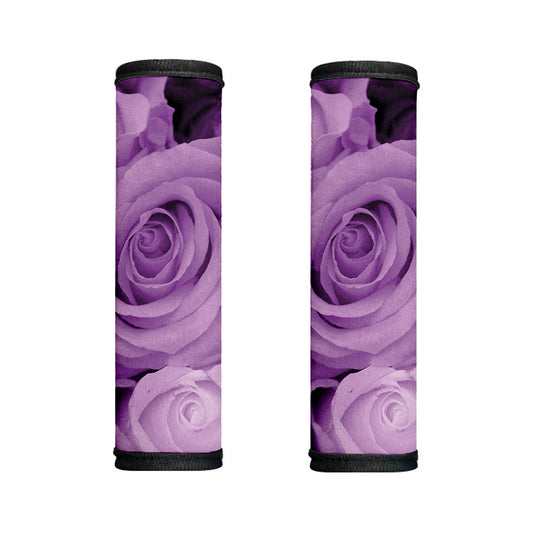 Purple Rose Print Handle Covers