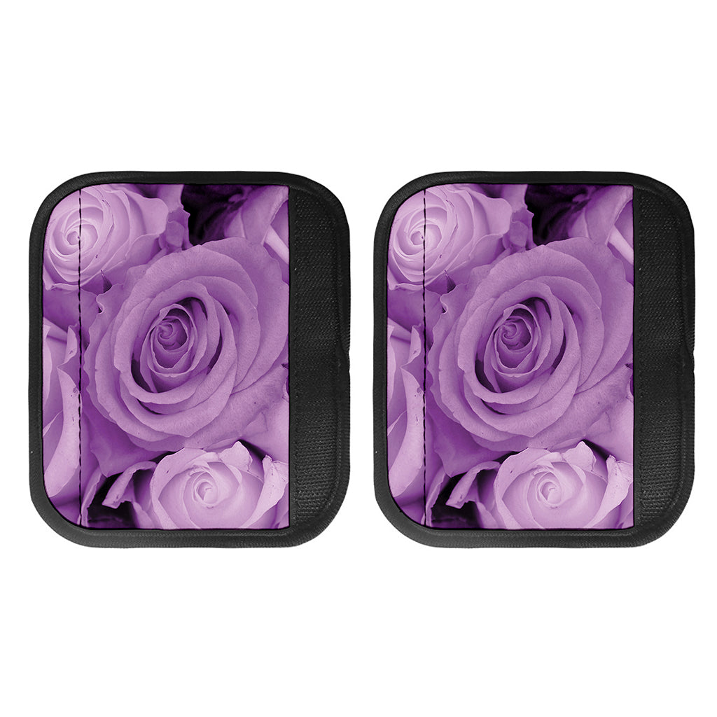 Purple Rose Print Handle Covers