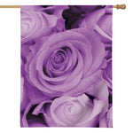 Purple Rose Print House Flag