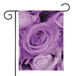 Purple Rose Print House Flag
