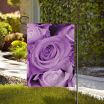 Purple Rose Print House Flag
