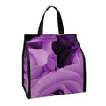 Purple Rose Print Insulated Lunch Tote