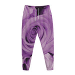 Purple Rose Print Jogger Pants