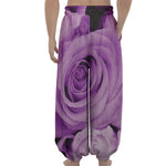 Purple Rose Print Lantern Pants
