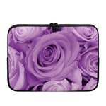 Purple Rose Print Laptop Sleeve