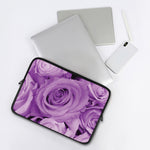 Purple Rose Print Laptop Sleeve