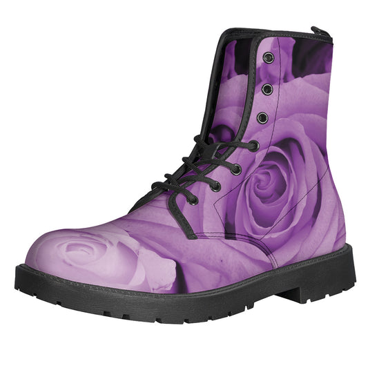 Purple Rose Print Backpack