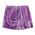 Purple Rose Print Mesh Shorts