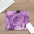 Purple Rose Print Mouse Pad