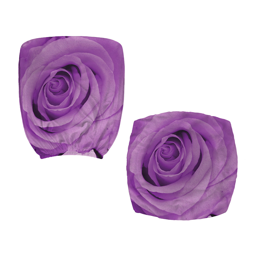 Purple Rose Print Office Chair Cover