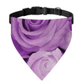 Purple Rose Print Over The Collar Dog Bandana