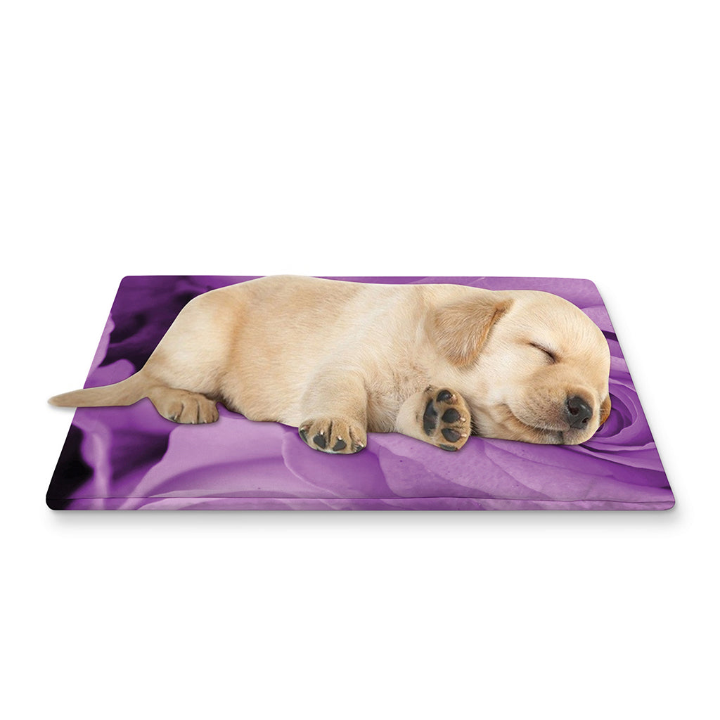 Purple Rose Print Pet Cooling Mat Cover