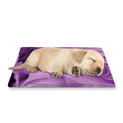 Purple Rose Print Pet Cooling Mat Cover
