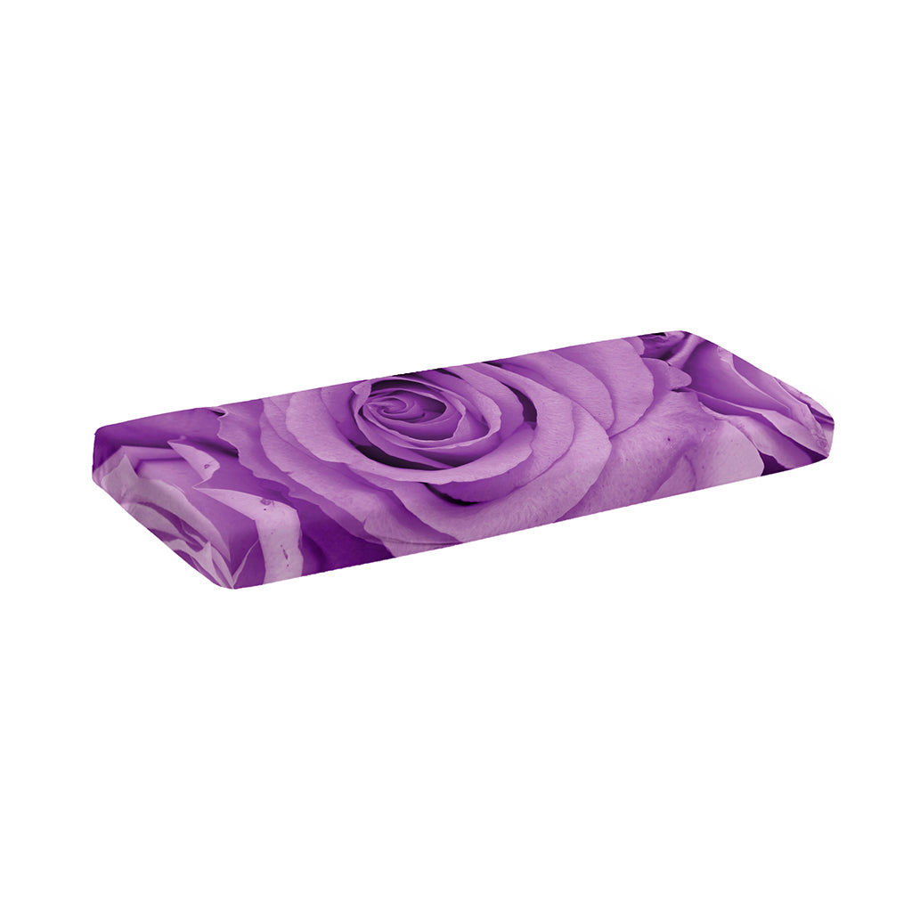 Purple Rose Print Piano Keyboard Cover