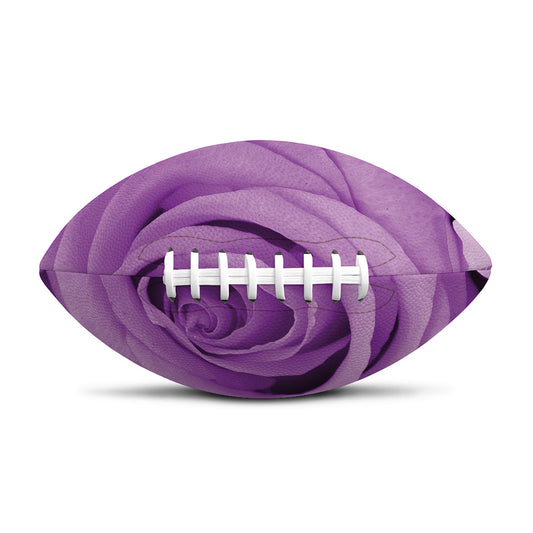 Purple Rose Print Rugby Ball