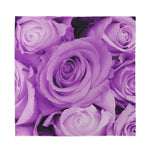 Purple Rose Print Silk Bandana