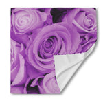Purple Rose Print Silk Bandana