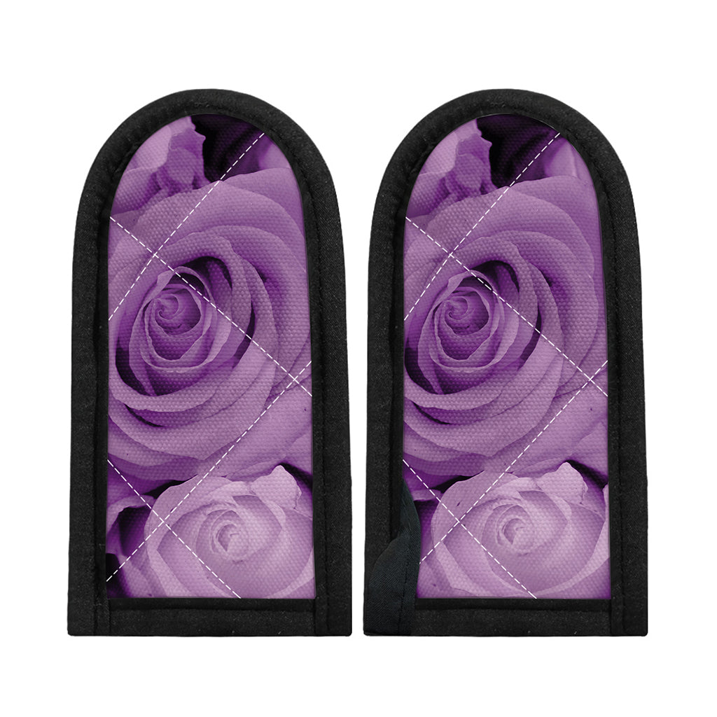 Purple Rose Print Skillet Handle Cover