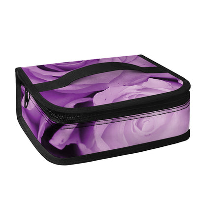 Purple Rose Print Small Lunch Bag