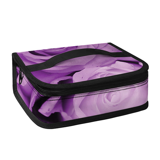 Purple Rose Print Small Lunch Bag