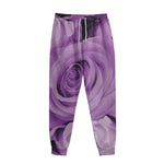 Purple Rose Print Sweatpants