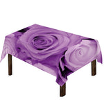 Purple Rose Print Tablecloth