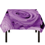 Purple Rose Print Tablecloth