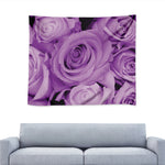 Purple Rose Print Tapestry