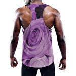Purple Rose Print Training Tank Top