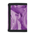 Purple Rose Print Trifold Wallet