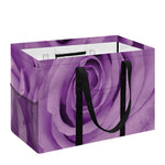 Purple Rose Print Utility Tote Bag