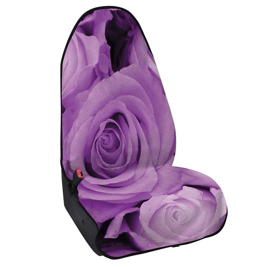 Purple Rose Print Waterproof Car Seat Cover