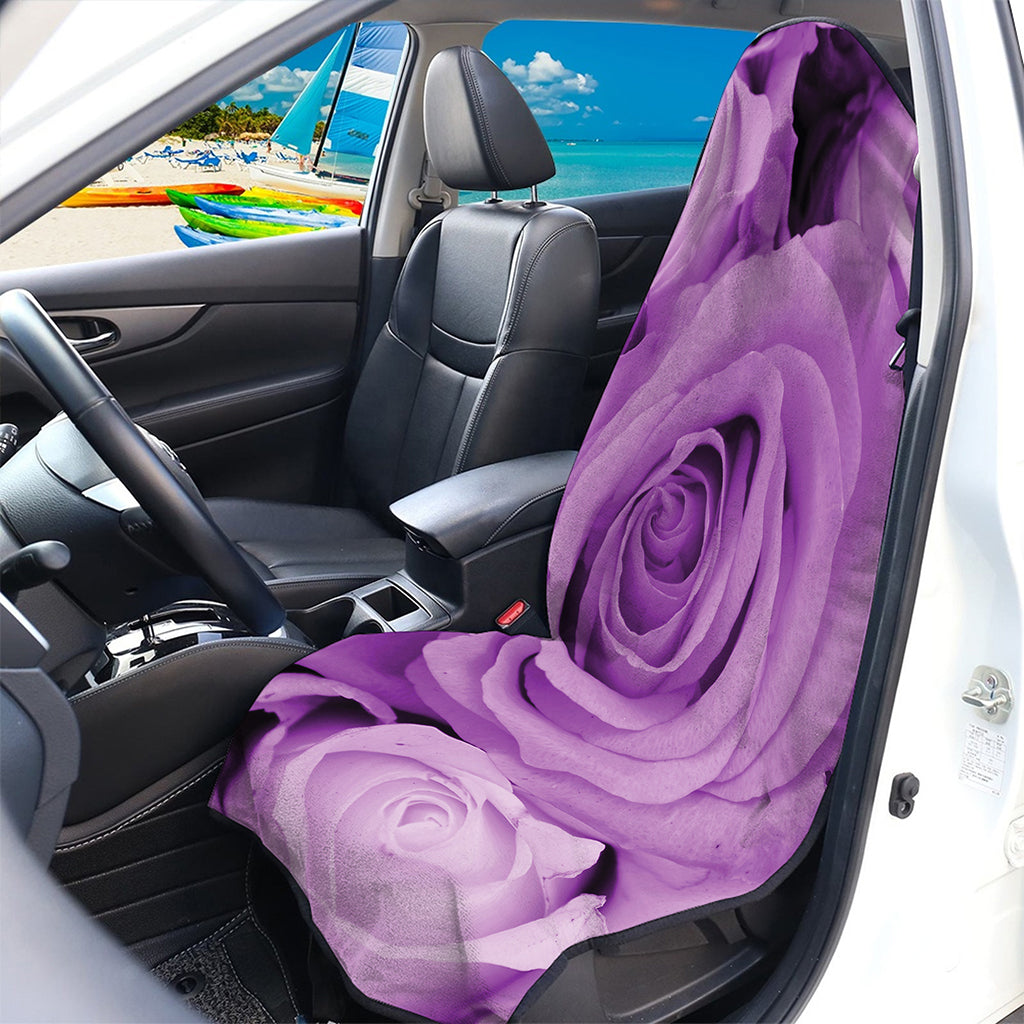 Purple Rose Print Waterproof Car Seat Cover