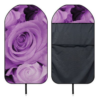 Purple Rose Print Waterproof Car Seat Cover