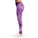 Purple Rose Print Women's Leggings