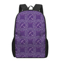 Purple Sagittarius Zodiac Pattern Print 17 Inch Backpack