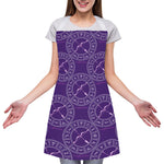 Purple Sagittarius Zodiac Pattern Print Adjustable Apron